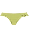 Clube Bossa Ruffle-trimmed Bikini Bottoms In Green