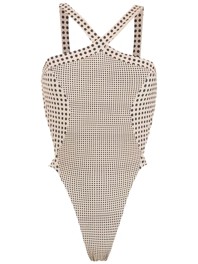 Amir Slama Polka-dot Print Swimsuit In Neutrals