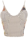 Amir Slama Polka-dot Print Swim Top In Neutrals