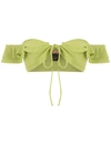 Clube Bossa Off-shoulder Bikini Top In Green