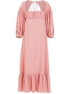 Clube Bossa Vestido Cotton Midi Dress In Pink