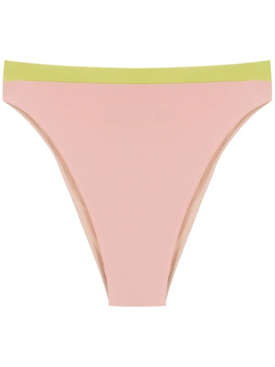 Clube Bossa Arko Contrast-trim Bikini Bottoms In Pink