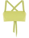 Clube Bossa Casall Crossover Bikini Top In Green