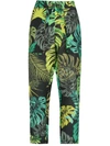 AMIR SLAMA TROPICAL PRINT STRAIGHT TROUSERS