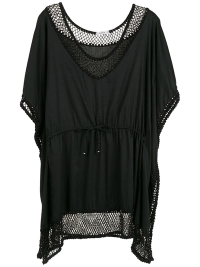 Amir Slama Crochet Edge Beach Tunic In Black