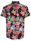 Amir Slama Floral Print Shirt In Black