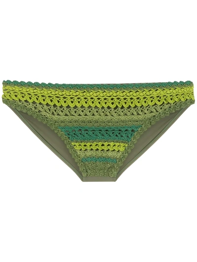 Amir Slama Crochet Swim Briefs In Green