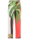 Amir Slama Tropical Print Trousers In Multicolour