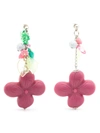 Amir Slama Floral-appliqué Drop Earrings In Purple
