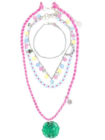 Amir Slama Five-strand Charm Necklace In Multicolour