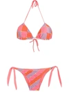 Amir Slama Checked Bikini Set In Pink