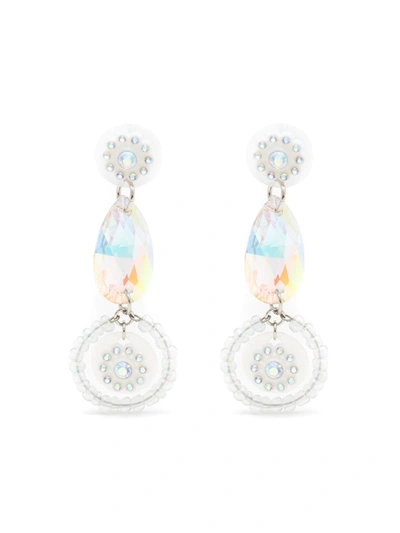 Amir Slama Crystal-embellished Drop Earrings In Neutrals