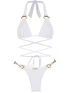 Amir Slama Wrap-around Bikini Set In White