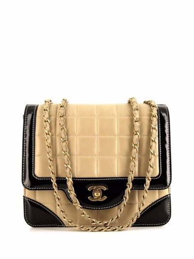 Pre-owned Chanel 2002 Choco Bar Shoulder Bag In Neutrals