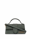 Jacquemus Le Grand Bambino Suede Top-handle Bag In Dark Khaki