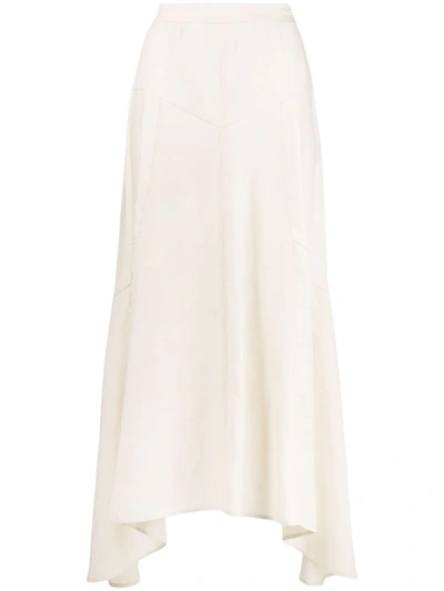 Isabel Marant Étoile Asymmetric-hem Midi Skirt In Neutrals