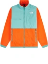 The North Face Denali 2 Orange And Light Blue Jacket In Arancio/azzurro