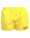 Dsquared2 Swim Trunks In Yellow