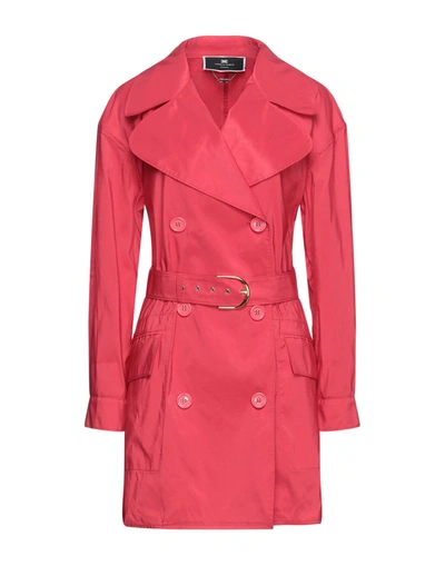 Elisabetta Franchi Overcoats In Red