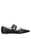 ROGER VIVIER ROGER VIVIER WOMAN BALLET FLATS BLACK SIZE 8 SOFT LEATHER