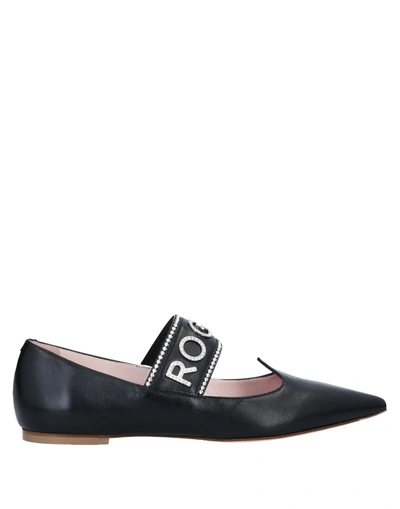 Roger Vivier Ballet Flats In Black