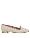 CHARLOTTE OLYMPIA CHARLOTTE OLYMPIA WOMAN BALLET FLATS IVORY SIZE 6 TEXTILE FIBERS