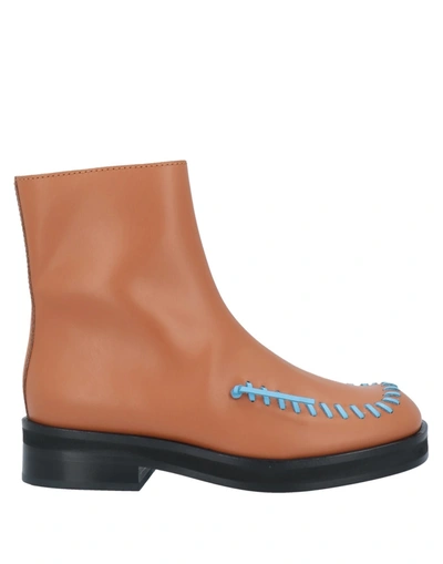 Jw Anderson Ankle Boots In Tan