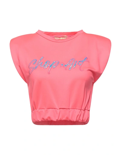 Shop ★ Art Woman Sweatshirt Fuchsia Size S Polyester, Cotton, Elastane In Pink