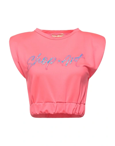 Shop ★ Art Shopart Woman Sweatshirt Fuchsia Size S Polyester, Cotton, Elastane In Pink
