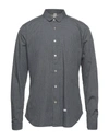 DNL DNL MAN SHIRT GREY SIZE 15 ¾ COTTON, POLYAMIDE