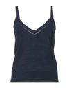 Ballantyne Tank Tops In Dark Blue