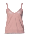 Ballantyne Tank Tops In Pastel Pink