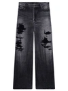 Balenciaga Distressed Trompe L Oeil Baggy Jean Dirty Grey