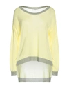 Alpha Studio Sweaters In Yellow