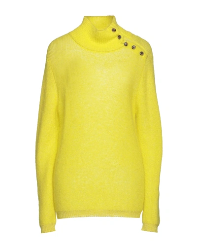 Emma & Gaia Turtlenecks In Acid Green