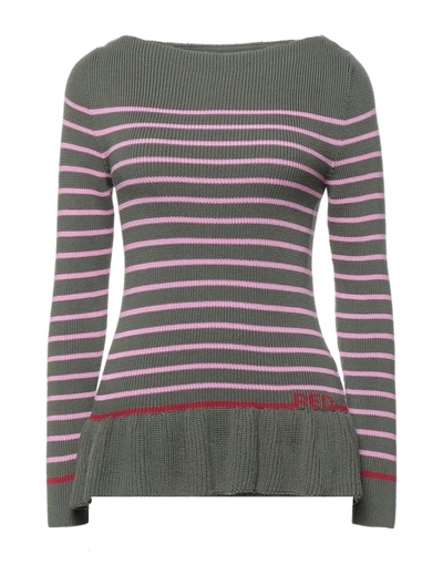 Red Valentino Sweaters In Military Green