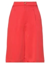 Semicouture Woman Shorts & Bermuda Shorts Red Size 6 Acetate, Viscose
