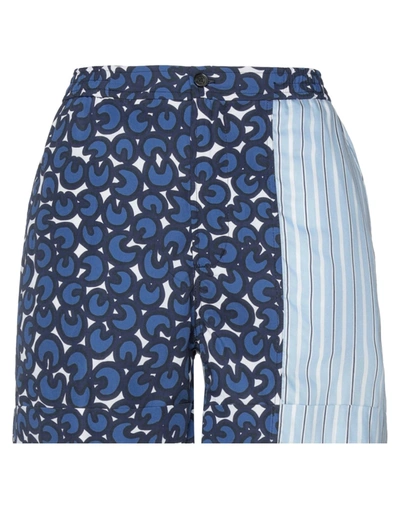 Neil Barrett Woman Shorts & Bermuda Shorts Blue Size 4 Cupro, Cotton, Lyocell, Polyamide