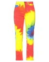 Alexandre Vauthier Tie-dye Straight Leg Jeans In Red