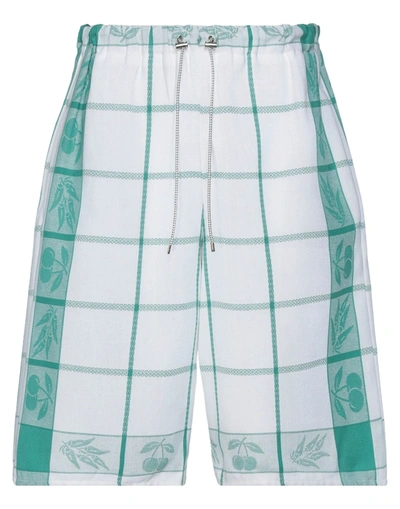 Afterhomework Man Shorts & Bermuda Shorts Emerald Green Size M Cotton