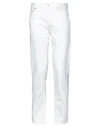 AMBUSH AMBUSH MAN JEANS WHITE SIZE 34 COTTON, POLYURETHANE, SOFT LEATHER