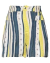 Koché Printed Viscose Shorts In Blue