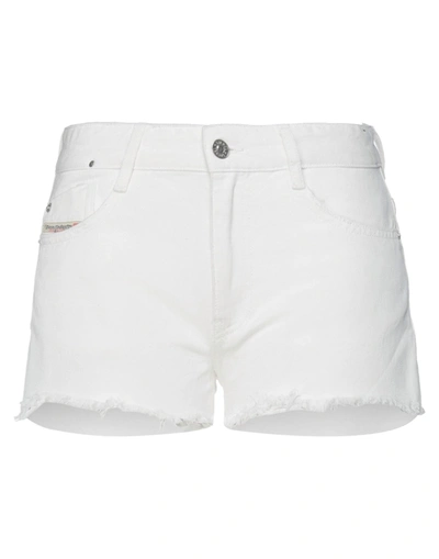 Diesel Paperbag-waist Shorts In White