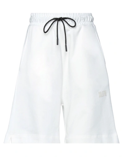 Solotre Woman Shorts & Bermuda Shorts White Size 1 Cotton