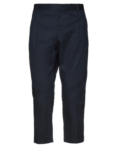 Grey Daniele Alessandrini Cropped Pants In Dark Blue