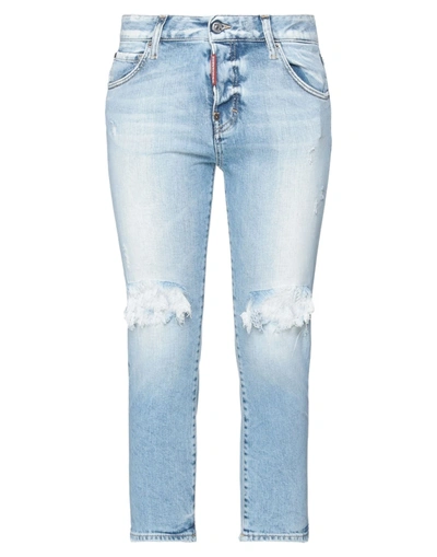 Dsquared2 Denim Cropped In Blue