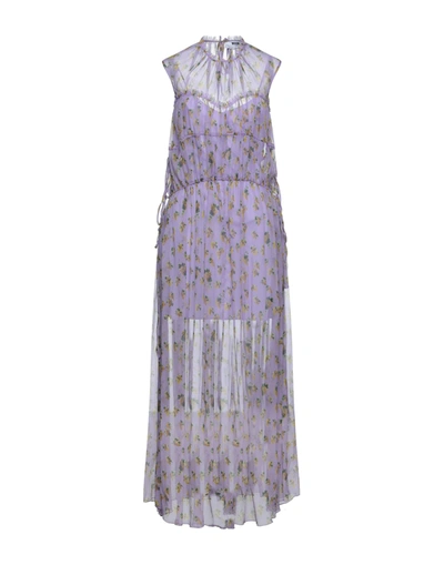 Msgm Long Dresses In Purple