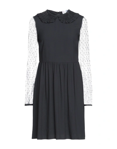 Red Valentino Short Dresses In Black
