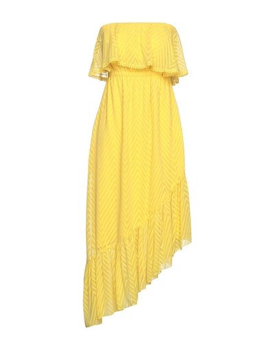 Alessia Santi Midi Dresses In Yellow