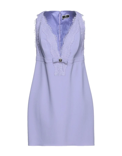 Elisabetta Franchi Short Dresses In Purple